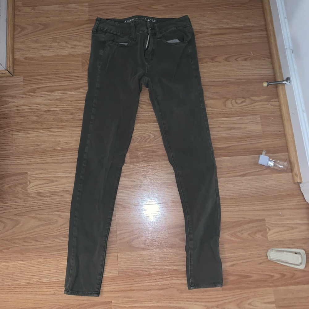 NWOT navy green american eagle jeggings